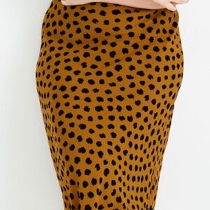 Madewell Midi Slip Skirt in Painted Spots